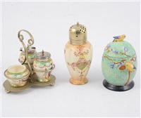 Lot 79 - A collection of Crown Devon blush ivory sugar shakers.