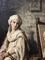 Lot 277 - French School, 19th century, Guido Reni painting the portrait of Beatrice Cenci, oil on relined canvas.