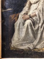 Lot 277 - French School, 19th century, Guido Reni painting the portrait of Beatrice Cenci, oil on relined canvas.