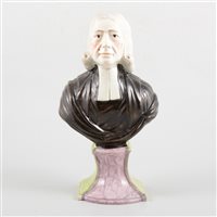 Lot 251 - Staffordshire pearlware bust, John Wesley, second quarter 19th century