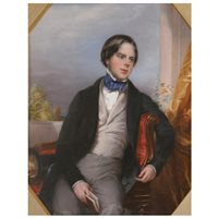 Lot 280 - Thomas Richmond, portrait of a young gentleman seated by a window, oil on panel.