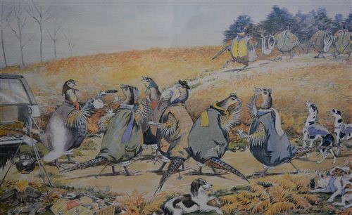Lot 312 - After Alexander Charles-Jones, The Stag Party and the Hen Party,, ltd edition prints, and others