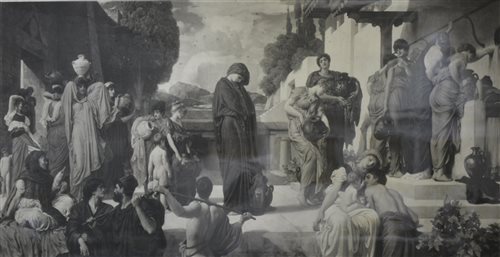 Lot 315 - After Frederick Leighton, Captive Andromache photograveur, and a pair of maps.
