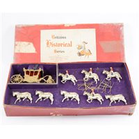 Lot 88 - Britains Toys Historical series Coronation Coach, painted lead in original box.