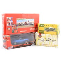 Lot 344 - Modern diecast model cars, including examples by Matchbox, Vanguards, Hotwheels and others, some loose, some boxed, approx 40 models.