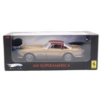 Lot 291 - Hotwheels Ferrari 410 Superamerica, 1:18 scale Elite limited edition model, gold body with red roof, boxed.