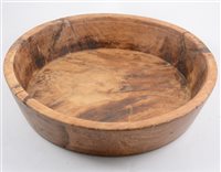 Lot 235 - A turned sycamore grain bowl/ tray