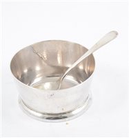 Lot 296 - Silver sugar bowl with matching spoon, Albert Edward Jones, Birmingham 1933.