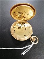 Lot 197 - W Benson London - an 18 carat yellow gold demi hunter pocket watch