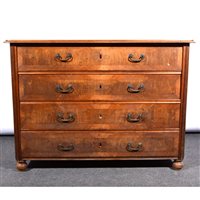 Lot 426 - Large Victorian walnut and mahogany chest of drawers