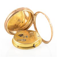 Lot 196 - An 18 carat yellow gold open face pocket watch