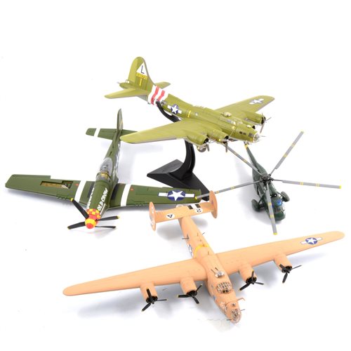 Lot 240 - Corgi Toys The Aviation Archive loose model aircraft, including B17, SeaKing, B24 'Strawberry Bitch' and others, some with light damages, (7).