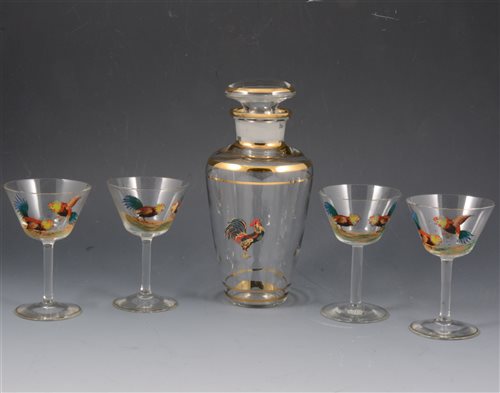 Lot 79 - A large collection of cocktail glasses, some with enamel decoration, [3 boxes].