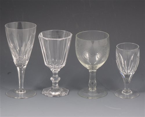 Lot 73 - A large collection of table glassware.