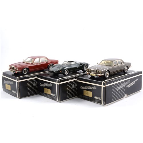 Lot 264 - Western Model Cars 'Small Wheels' white metal DS5 Jaguar XJ13 and DS3 Jaguar XJ6 series 3, DS4 Daimler Sovereign, all 1:24 scale, all boxed, (3).