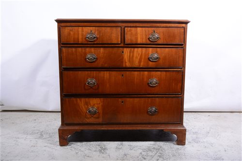 Lot 364 - A Georgian mahogany chest of drawers.