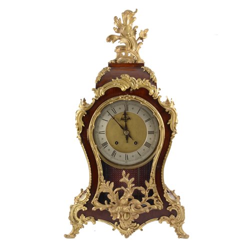 Lot 212 - Louis XV style rosewood and gilt metal mantel clock, early 20th Century
