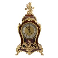 Lot 212 - Louis XV style rosewood and gilt metal mantel clock, early 20th Century