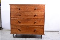 Lot 338 - A Victorian satin walnut chest of drawers