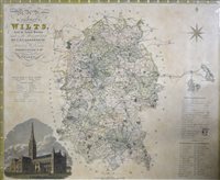 Lot 255 - C & I Greenwood, a Map of the County of Wilts, and an uncoloured map of Shropshire by Robert Morden, [2]