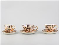 Lot 65 - A small collection of Royal Crown Derby teaware, Imari pattern number 2451.