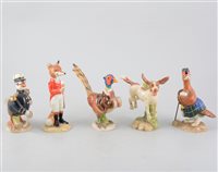 Lot 72 - Beswick pottery model, 21st Century Fox, another Springer and three bird models, (5).