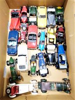 Lot 294 - Collection of white metal kit built model cars, mostly approx 1:24 scale, (20).