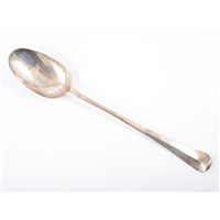 Lot 151 - George I silver basting spoon, maker's mark unclear, London, 1719.