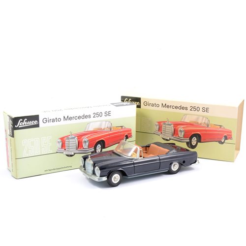 Lot 284 - Schuco Germany Girato 4000 Mercedes 250 SE tin-plate model, with original box and outer sleeve.