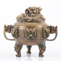 Lot 241 - Chinese bronze censer