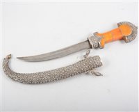 Lot 201 - Persian pattern 'jambya' dagger