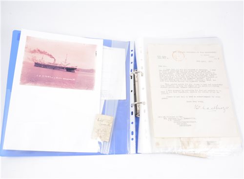 Lot 152 - An album/ collection of POW correspondence from a survivor of the SS Otaki.
