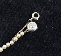 Lot 249 - A pearl necklace, one hundred and thirty-five pearls graduating from 2.3mm to 5.2mm and knotted every pearl into a single strand 48cm long