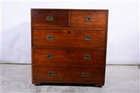 Lot 327 - Mahogany campaign chest