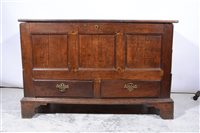 Lot 328 - A 19th century oak coffer