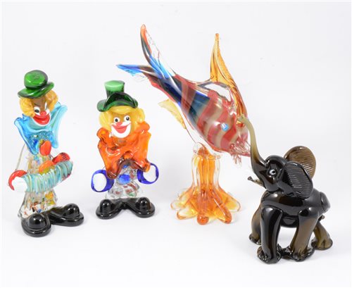 Lot 45 - A collection of Murano glass figures