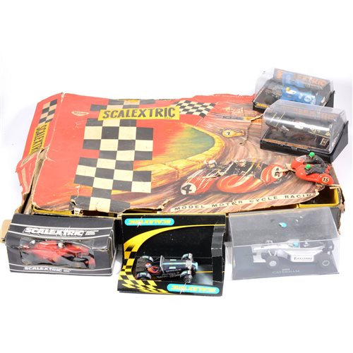Lot 139 - A part Scalextric MC31 Motorcycle & Sidecar Set, c1964, box a/f with loose parts