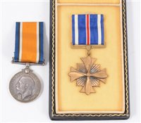 Lot 215 - British War Medal awarded to 5076 RFMN. Manbir Thapa 1-8 Gurkhas; and a USA Distinguished Flying  Cross