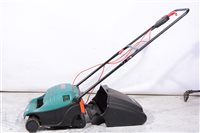 Lot 471 - Bosch ASM32F lawnmower; and a Performance leaf blower vac 1800W (2).