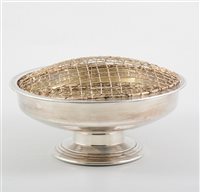 Lot 271 - Silver rose bowl, David Lawrence silverware, Birmingham 1964; stepped circular base, 20oz, diameter 24cm