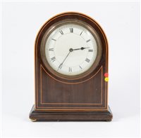 Lot 93 - An Edwardian dome cased mantel clock, W Payne & Co