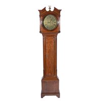 Lot 220 - George III oak long case clock, circular brass dial signed Towlson, Chilwell