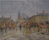 Lot 306 - Lionel Edwards, The Pytchley Hunt, Crick Meet 1952, signed edition in pencil