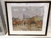 Lot 306 - Lionel Edwards, The Pytchley Hunt, Crick Meet 1952, signed edition in pencil