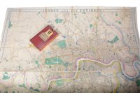 Lot 343 - James Wyld, London and it's Environs,  circa 1860,  linen backed folding map