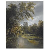 Lot 294 - David Payne, Warwick Castle, oil on canvas.