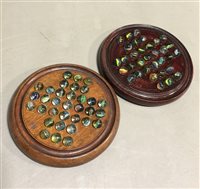 Lot 207A - Two solitaire games with vintage marbles.