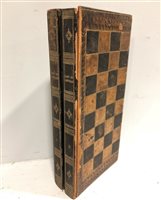Lot 195 - Two games box with chess and backgammon pieces