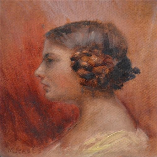 Lot 281 - Max Friedrich Rabes, Young lady, head and