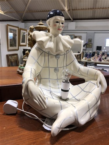 Lot 493 - Composition Pierrot lamp